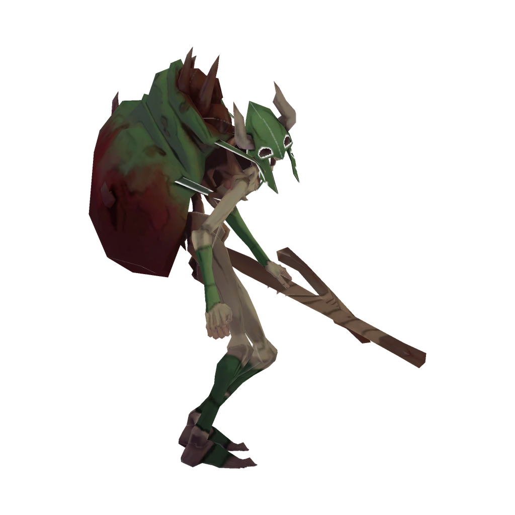 Skeleton Throw Master: game-model render